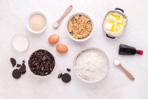 ingredients for cookies and cream blondies