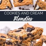 Cookies and Cream Blondies recipe from Family Fresh Meals