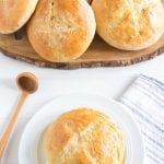 Homemade Bread Bowls on a plater