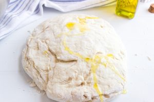 dough ball with some oil on top
