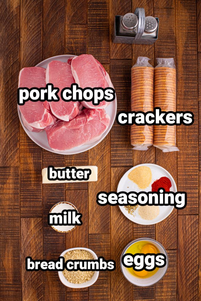ingredients for baked ritz pork chops