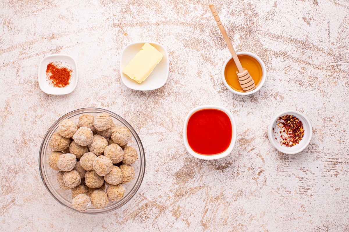 ingredients for Slow Cooker Hot Honey Meatballs