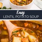 Easy Lentil Potato Soup recipe from Family Fresh Meals