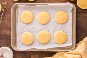 cooked cookies on baking sheet