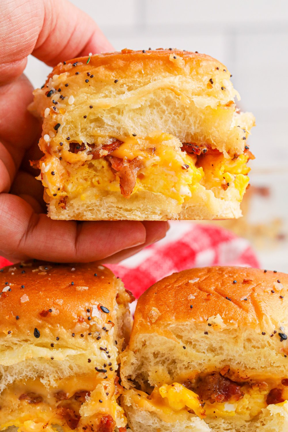 hand holding a slider