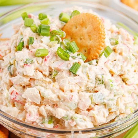 Easy Cold Crab Dip in a bowl