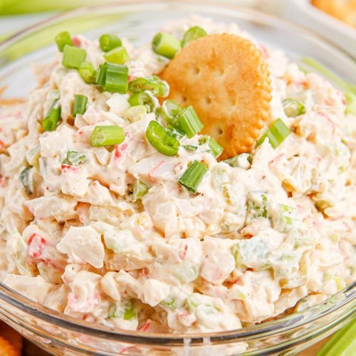 Easy Cold Crab Dip in a bowl