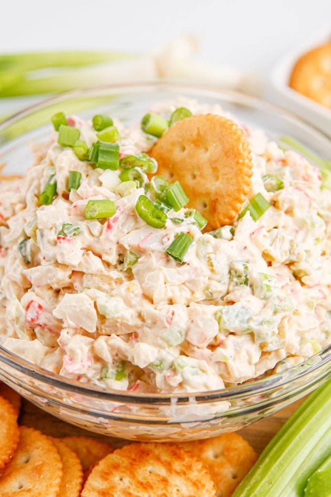 Easy Cold Crab Dip in a bowl
