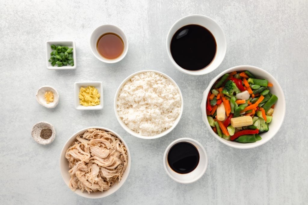 ingredients for Easy Teriyaki Chicken Casserole