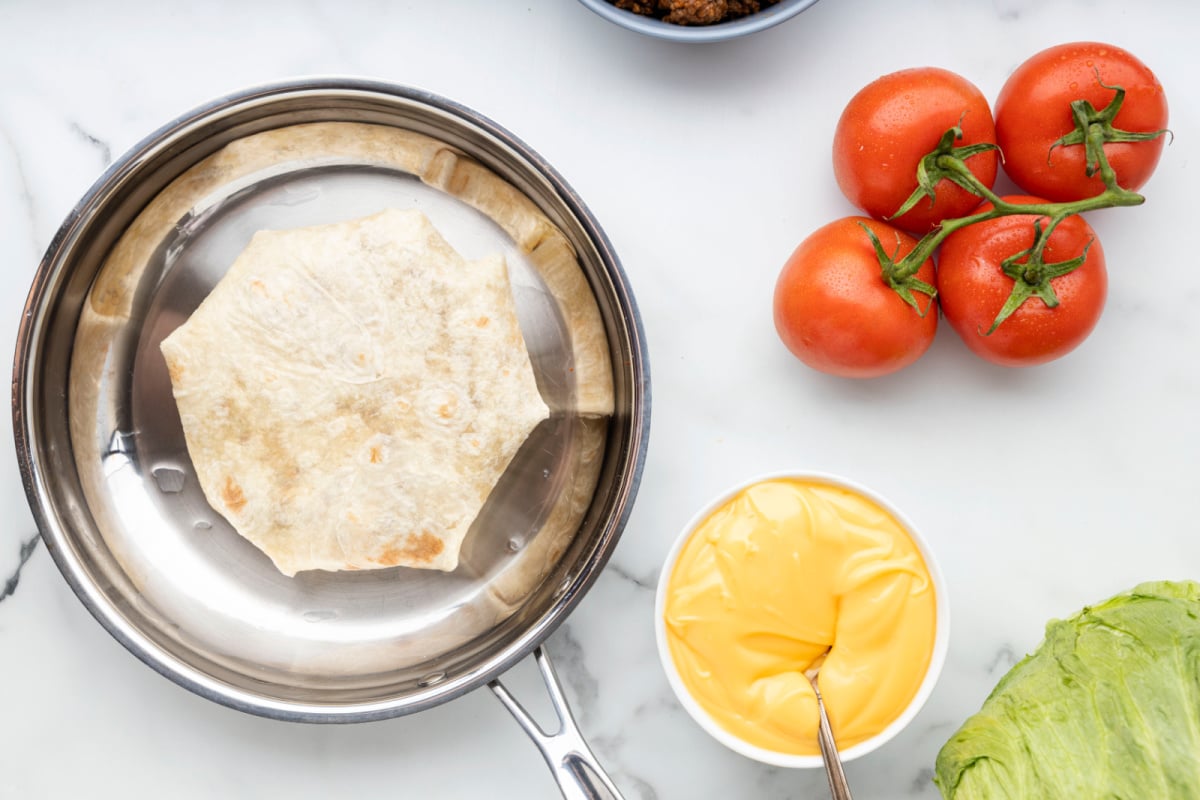 Crunchwrap supreme in the pot