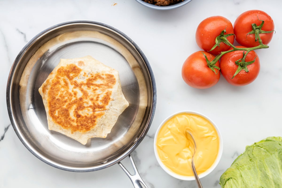 CopyCat Crunchwrap Supreme in the pot