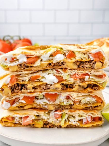 Copycat Crunchwrap Supreme on a plate