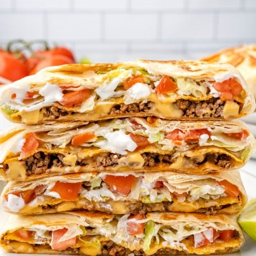 CopyCat Crunchwrap Supreme on the plate