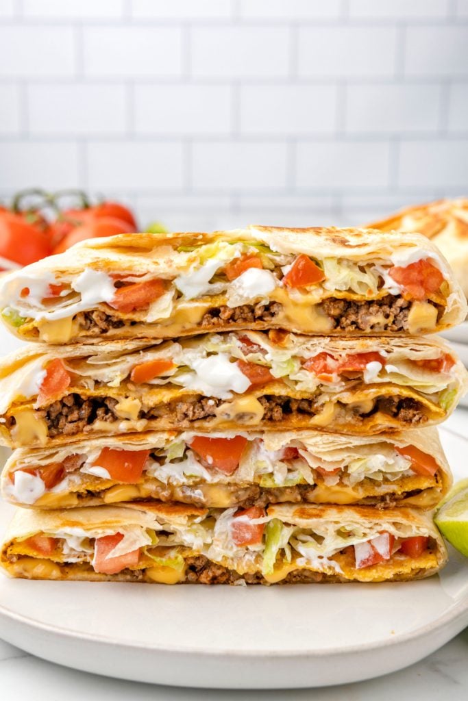 CopyCat Crunchwrap Supreme on the plate