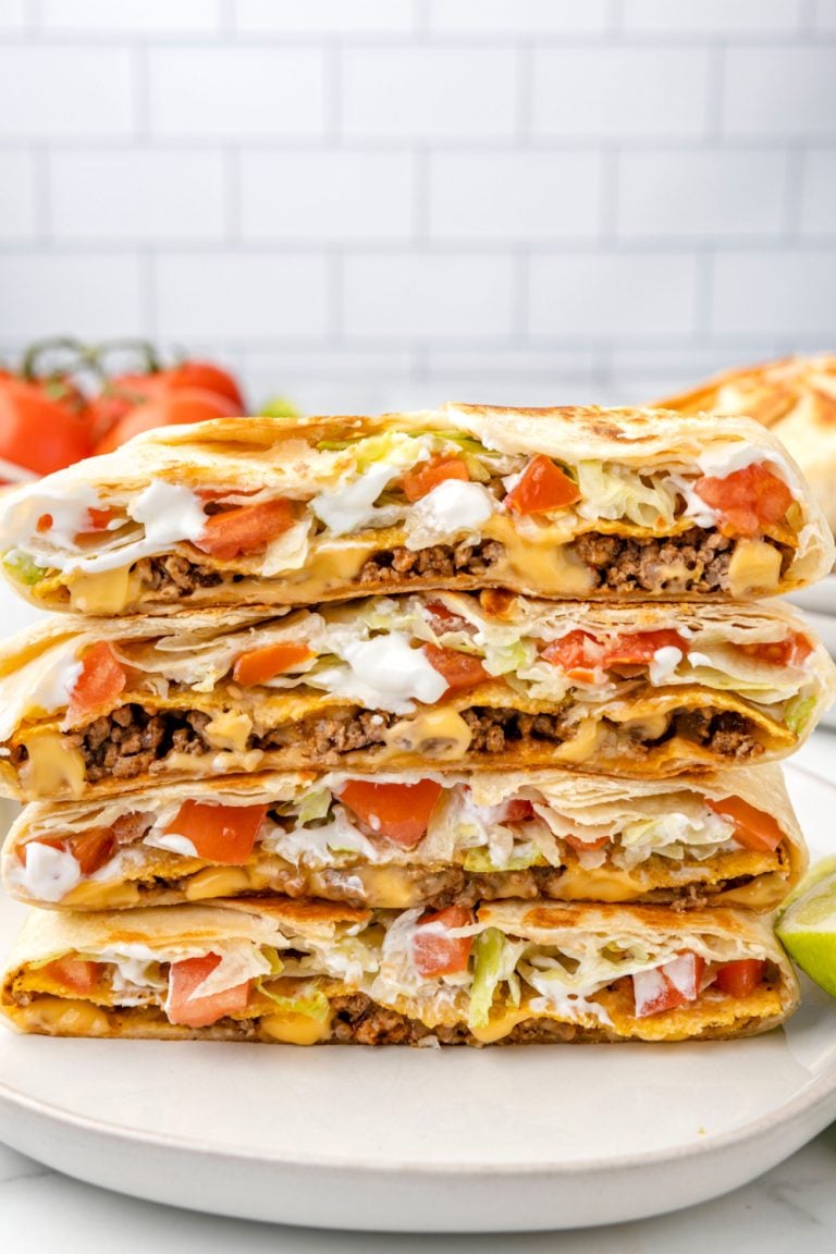 Copycat Crunchwrap Supreme on a plate