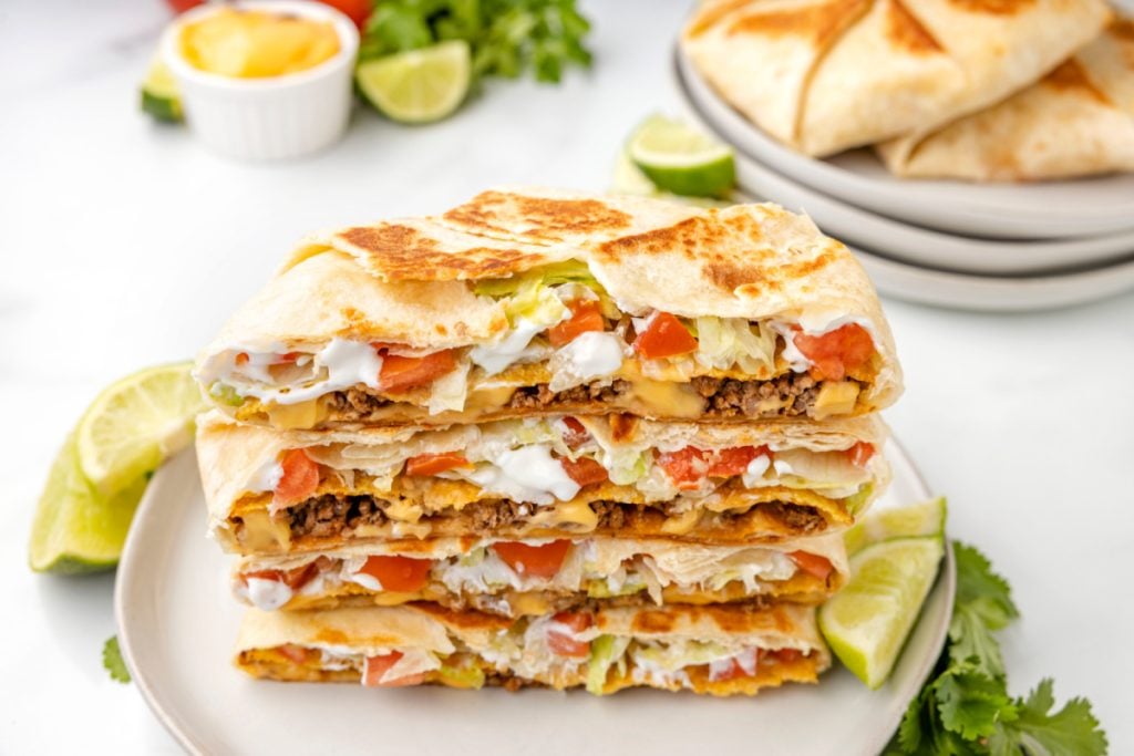 CopyCat Crunchwrap Supreme on the plate