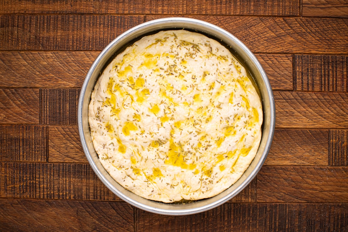 Sprinkle rosemary and salt on top