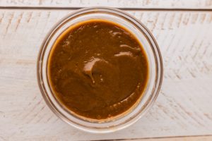 peanut sauce in a small bowl