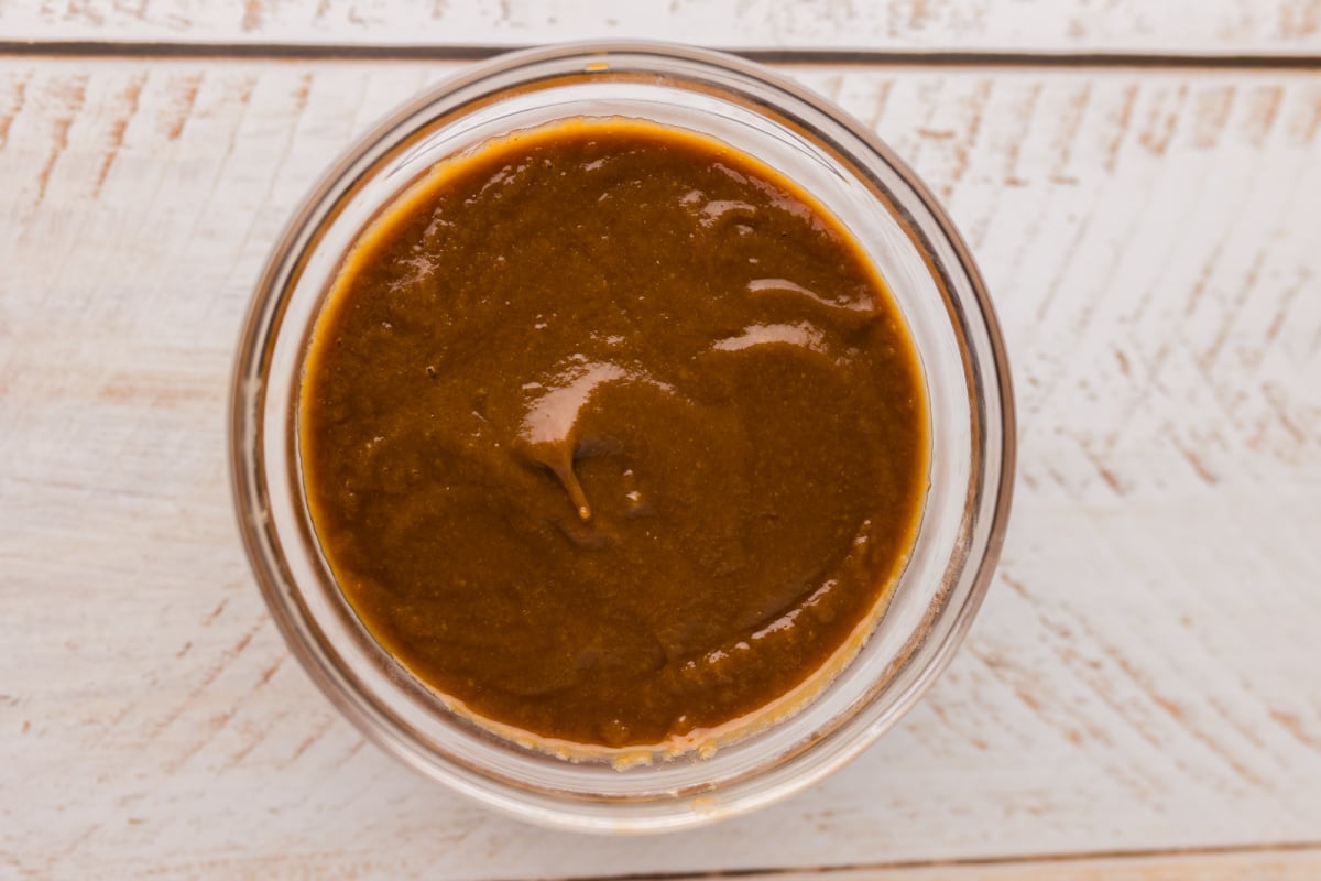 Peanut butter in a small bowl