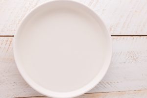 water in a shallow bowl
