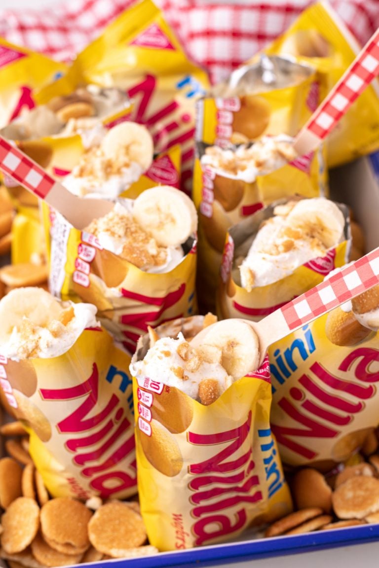 Walking Banana Pudding Desserts on a serving platter