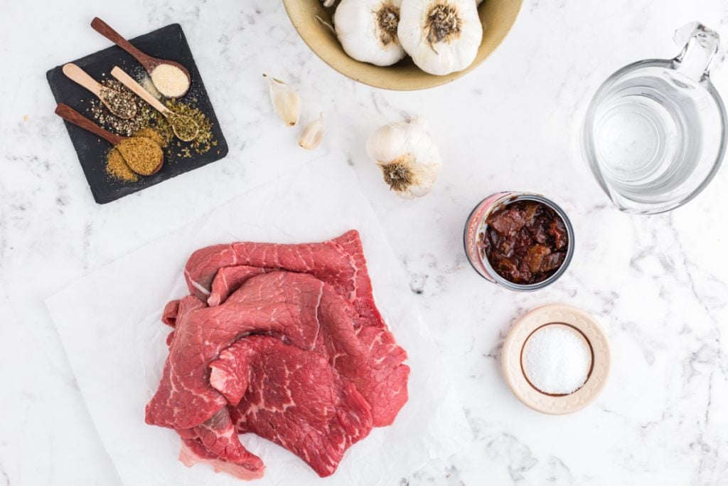 ingredients for Copycat Chipotle Steak
