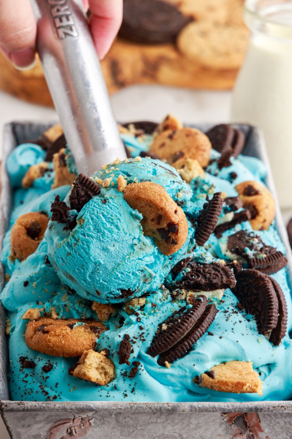 No Churn Cookie Monster Ice Cream