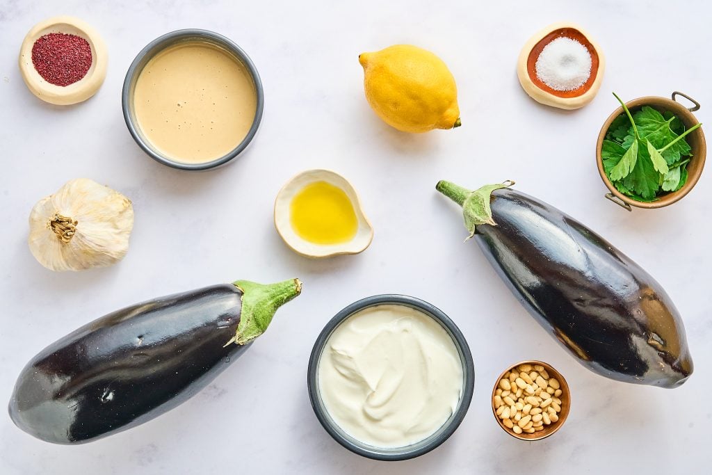 ingredients for Air Fryer baba ganoush