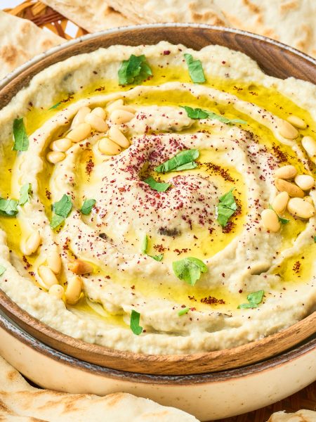 Air Fryer baba ganoush in a bowl