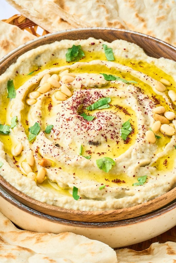 Air Fryer baba ganoush in a bowl