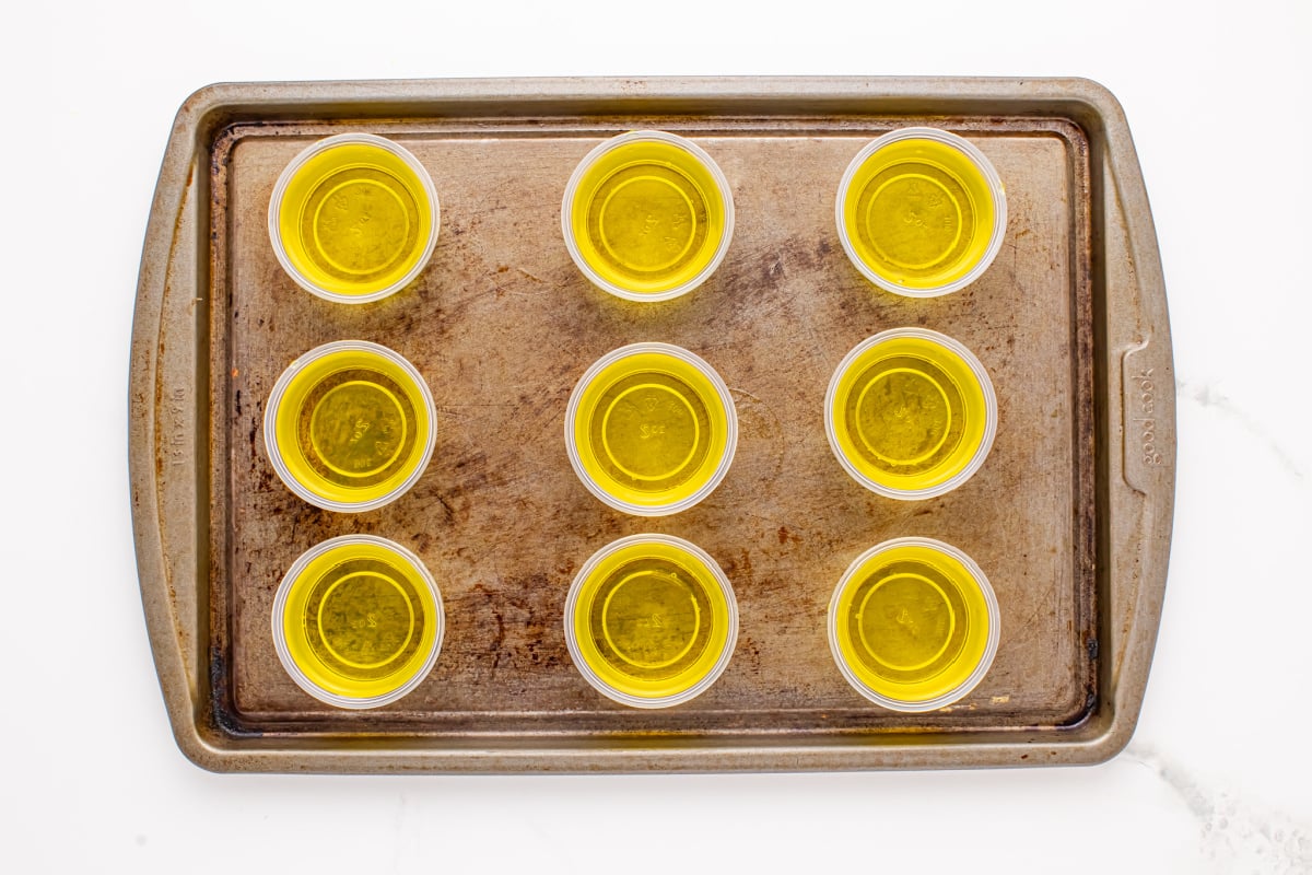 jello added to shot cups