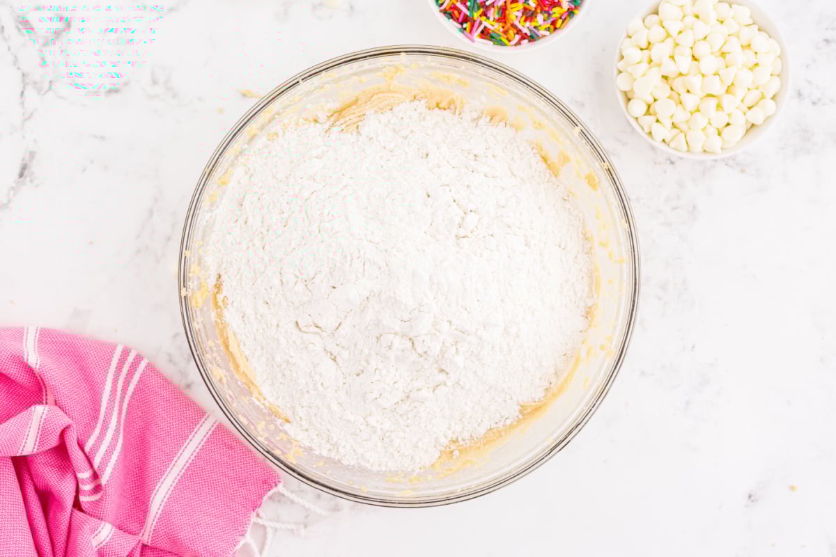 Add flour mixture to bowl