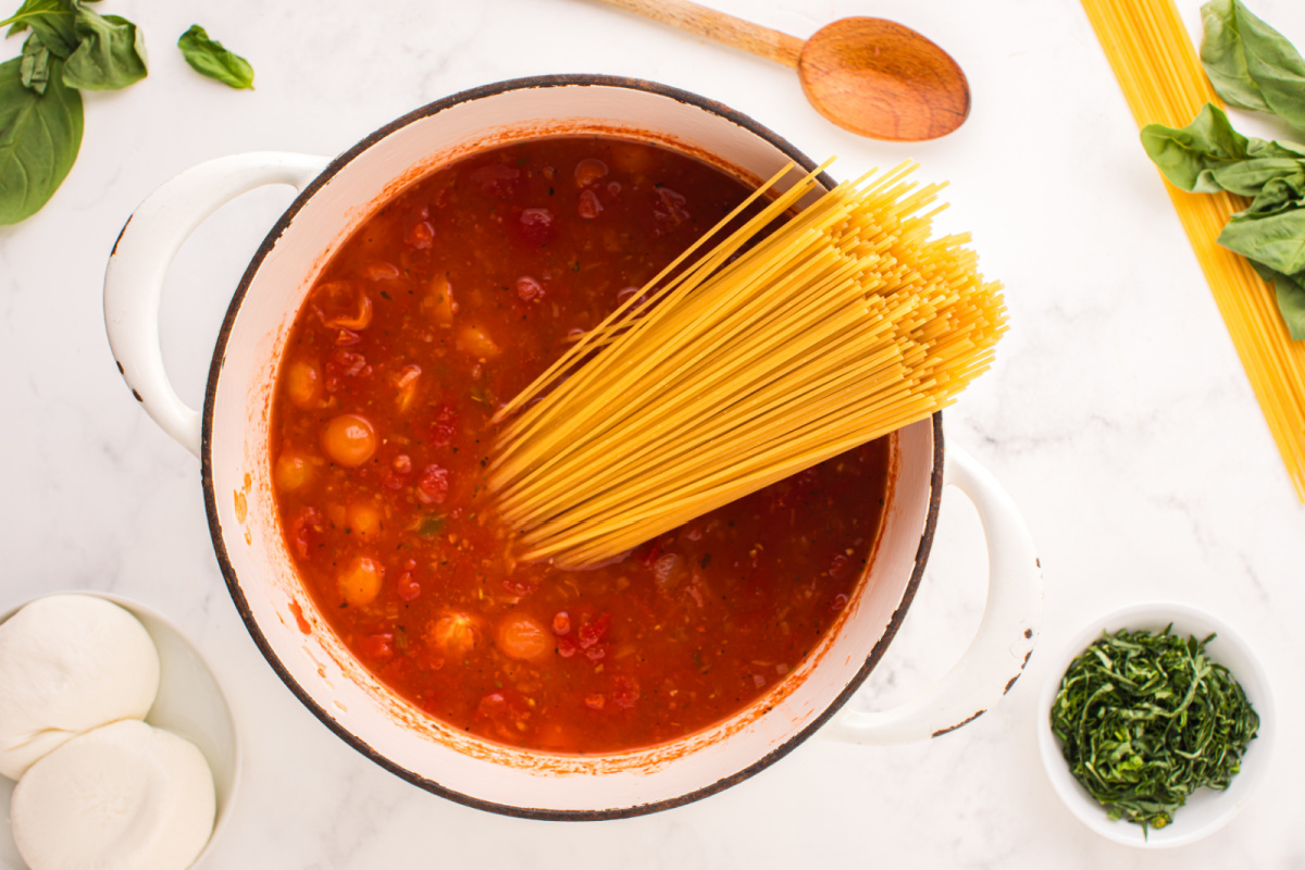 Add pasta to the pot