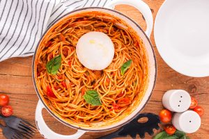 Creamy Burrata Pasta in a pot
