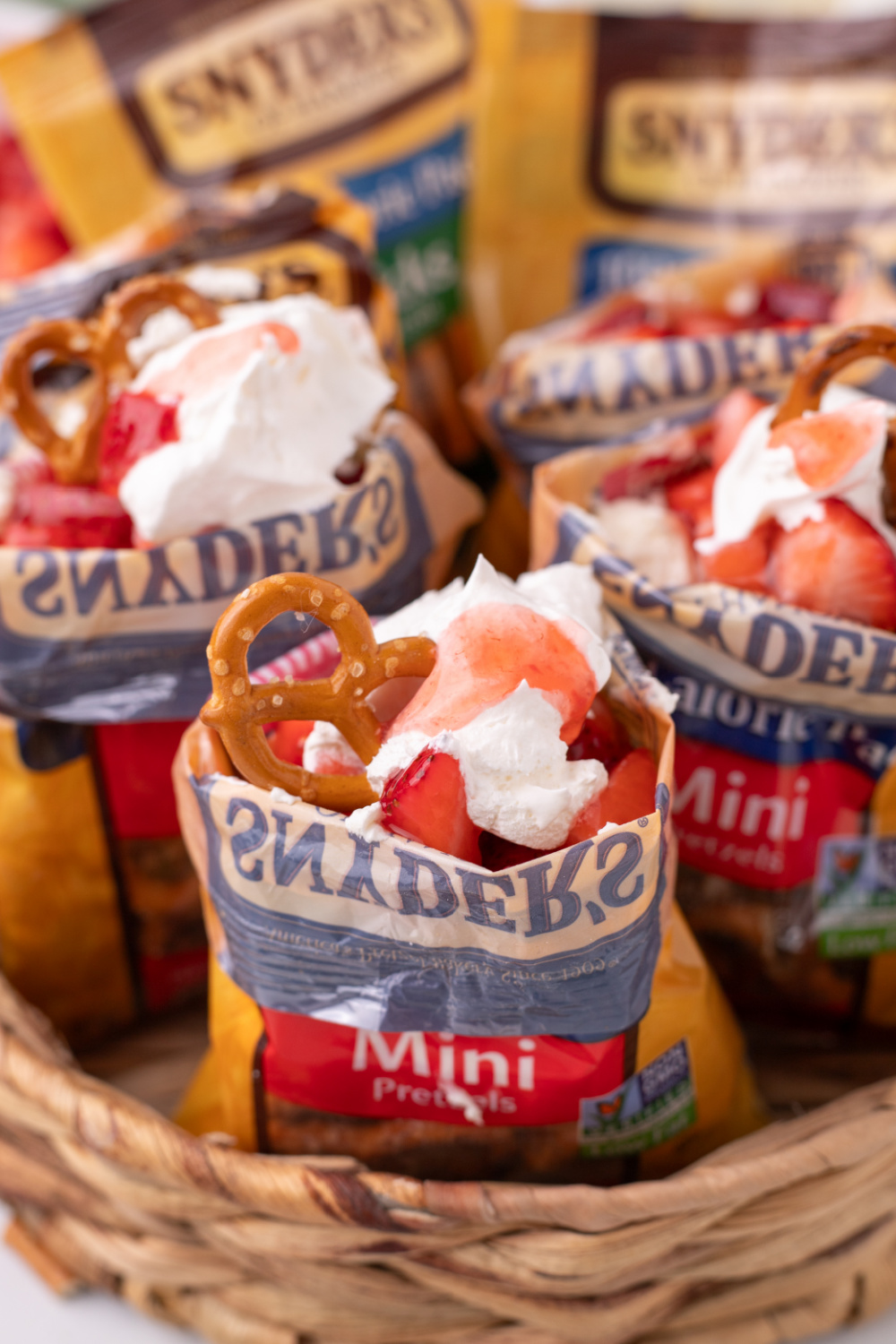 Walking Strawberry Pretzel Salad Dessert Bag