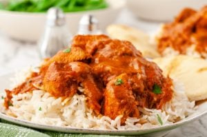 butter rice served on white rice