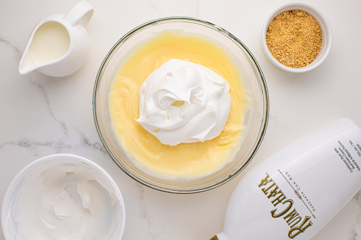 Add to the whipped cream in the bowl