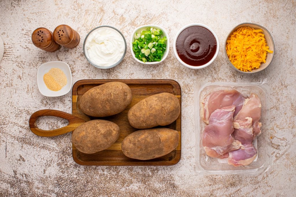 Ingredients for roasted potatoes in slow cooker
