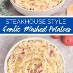 Steakhouse style garlic mashed potatoes from family fresh meal