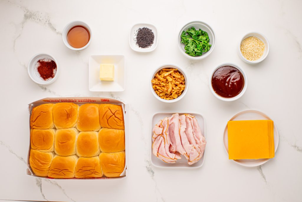 Ingredients for BBQ Deli Chicken Sliders