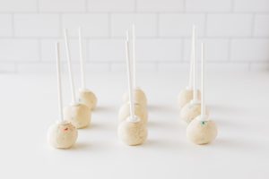 sticks dipped in chocolate and inserted into cake pop