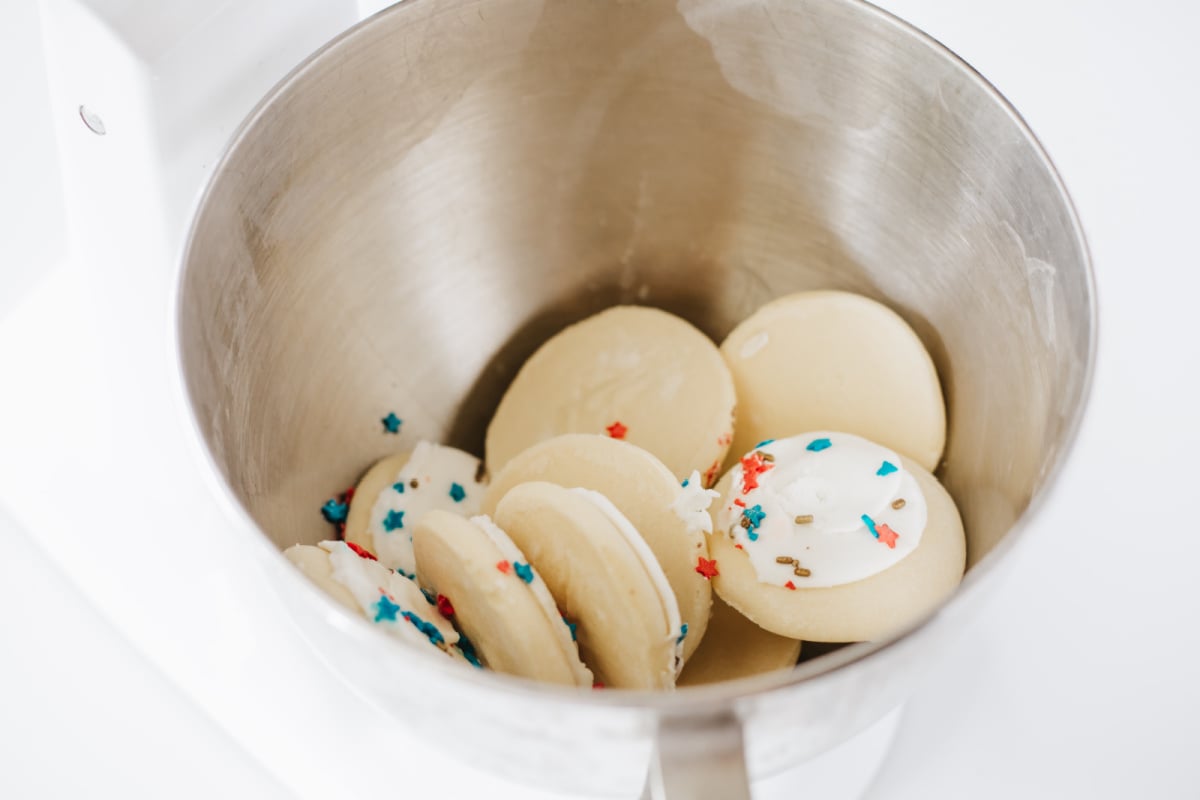 lofthouse cookie in mixing bowl