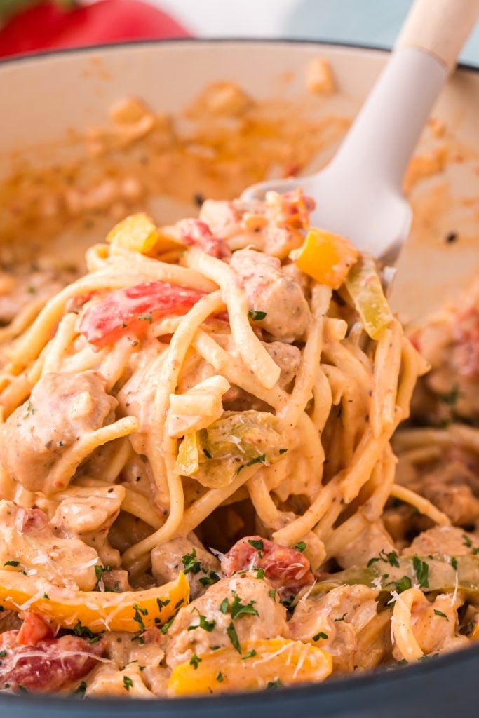 Creamy Cajun Chicken Pasta in the Crock Pot