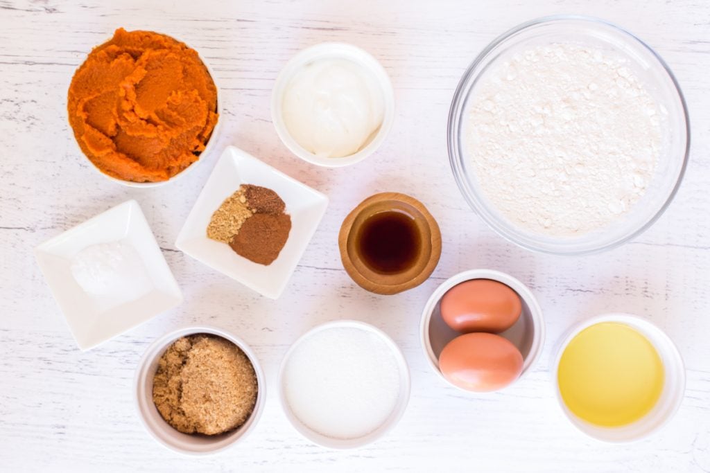 Ingredients for Classic Pumpkin Bread