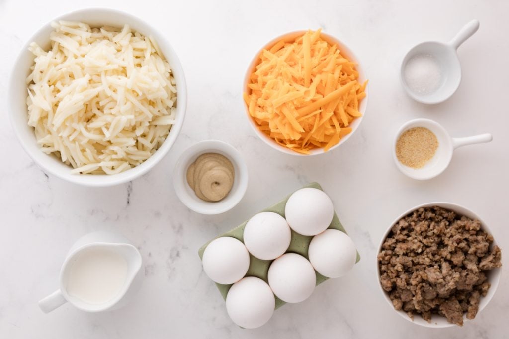 Ingredients for Hash Brown Breakfast Casserole