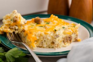 Hashbrown Breakfast Casserole on a plate