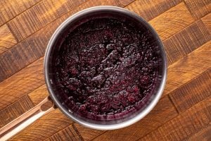 3 Ingredient Blackberry Jam in a pot