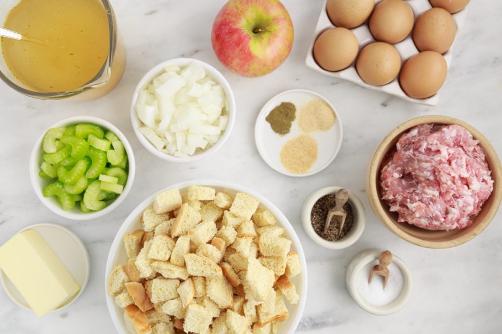 Ingredients for Sausage and Apple Stuffing