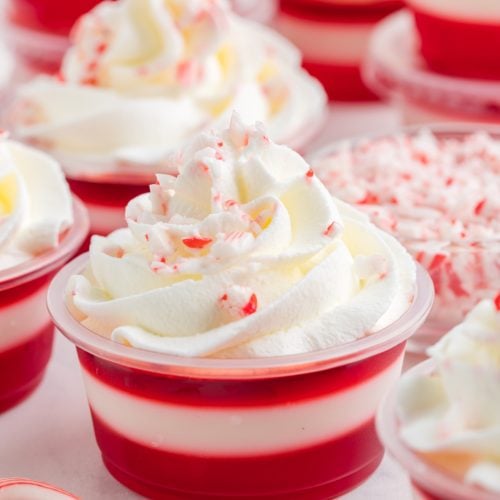 Candy Cane Jello Shots
