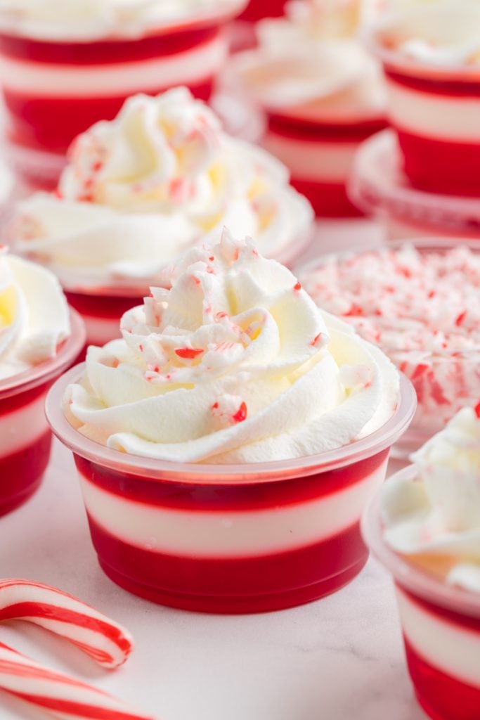 Candy Cane Jello Shots